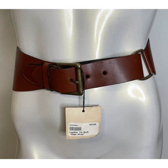 Vintage Mulberry Brown Wide Leather Belt NWT 30 - 32\